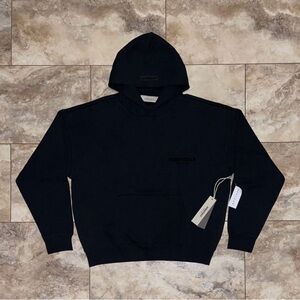 Fear Of God Essentials Hoodie Stretch Limo Black SS22 Size S Brand New